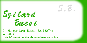 szilard bucsi business card